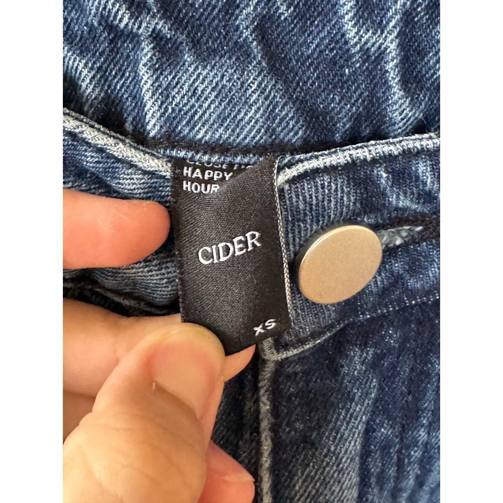 Cider 2 Tone Y2k Patchwork Black & Dark Wash Denim Jeans - XS Grunge Streetwear - Picture 4 of 6
